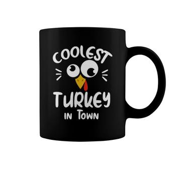 Coolest Turkey In Town Funnyfor Kids Best Gift For Thanksgiving Coffee Mug | Mazezy