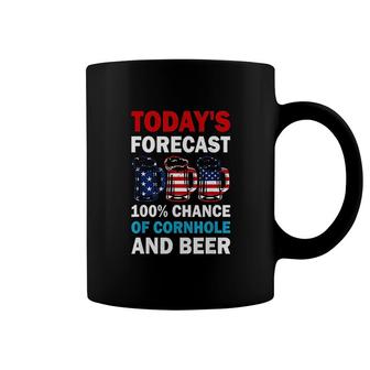 Cornhole And Beer Funny Todays Forecast Coffee Mug - Thegiftio UK
