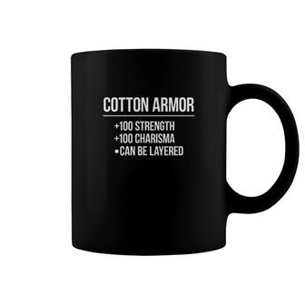Cotton Armor Stats Coffee Mug | Mazezy