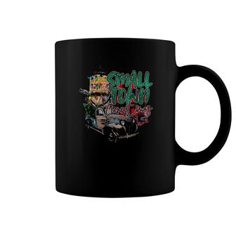 Country Farmer Life Small Town Christmas Red Vintage Truck Tee Coffee Mug | Mazezy