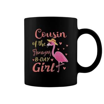 Cousin Of The Flamazing Birthday Flamingo Girl Retro Coffee Mug | Mazezy