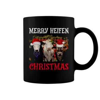 Cow Christmas Merry Heifen Christmas Heifer Cow Xmas Coffee Mug | Mazezy