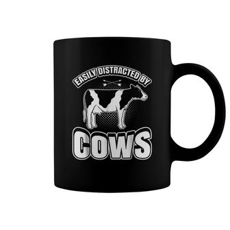 Cow Funny Easily Distracted By Cows Coffee Mug | Mazezy