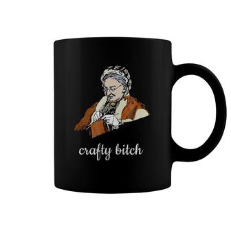 Crafty Bitch Knitting Grandmother Coffee Mug | Mazezy