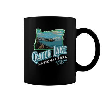 Crater Lake National Park Vintage Oregon Retro Coffee Mug | Mazezy