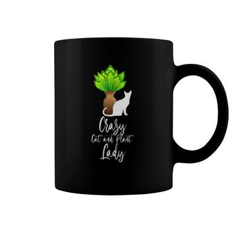 Crazy Cat And Plant Lady Design Coffee Mug | Mazezy