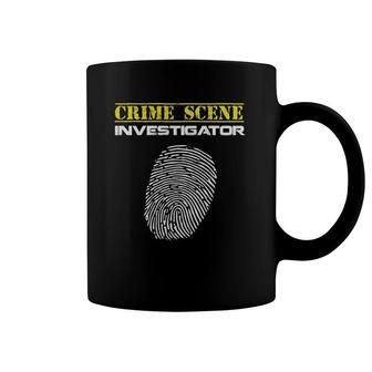 Crime Scene Investigator Fingerprint Police Coffee Mug | Mazezy