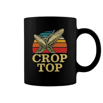 Crop Top Corn Farmer Retro Vintage Coffee Mug | Mazezy