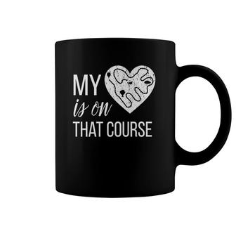 Cross Country Mom My Heart Is On That Course Coffee Mug | Mazezy