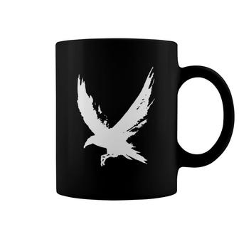 Crow Raven Distressed Flying Bird Crow Tee Coffee Mug | Mazezy