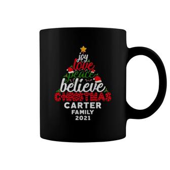 Custom Family Christmas Matching Name Carter Coffee Mug | Mazezy