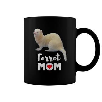 Cute Albino White Ferret Mom Ferrets Lover Kids Gift Coffee Mug | Mazezy