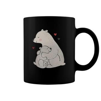 Cute & Unique Polar Bear Mama & Baby Cub Love Coffee Mug | Mazezy