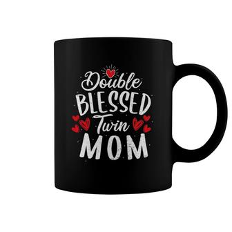 Cute Bless Double Blessed Twin Mom Mom Coffee Mug | Mazezy