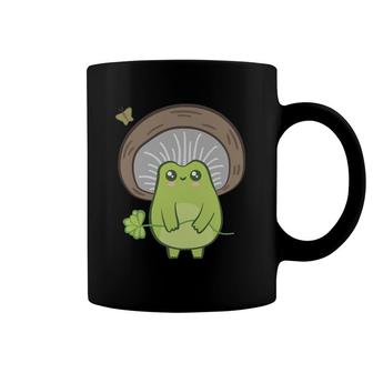 Cute Frog Mushroom Hat - Cottagecore Aesthetic Champignon Coffee Mug | Mazezy