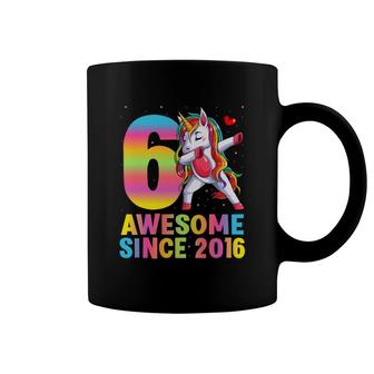 Cute Funny Cool Dab Unicorn 6Th Birthday Gifts Coffee Mug - Seseable