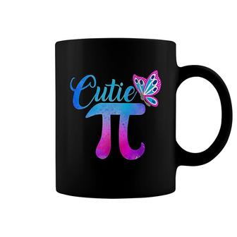 Cute Funny Cutie Pi Math Pie Butterfly Adorable Math Pun Coffee Mug - Thegiftio