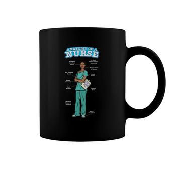 Cute Funny Poc Nurse T, Anatomy Of A Black Nurse Week Coffee Mug | Mazezy