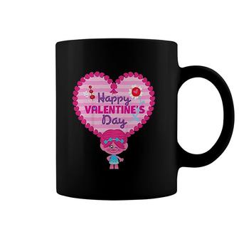 Cute Girl Happy Valentines Day Pink Red Heart Coffee Mug | Mazezy