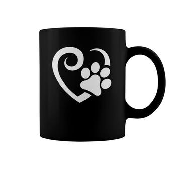 Cute Heart Pawfunny Fur Mama Rescue Animal Coffee Mug | Mazezy