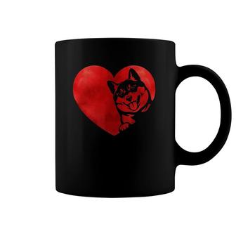 Cute Hearts Shiba Inu Dog Puppy Lover Valentine's Day Coffee Mug | Mazezy