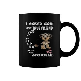 Cute Morkshire Terrier Dog Quote Mom Dad, Teacup Morkie Coffee Mug | Mazezy