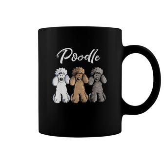 Cute Poodle Caniche Puppy Dogs Cartoon Art Coffee Mug | Mazezy