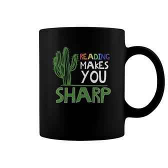 Cute Reading Design Sharp Cactus Teacher Gift Idea Coffee Mug | Mazezy UK