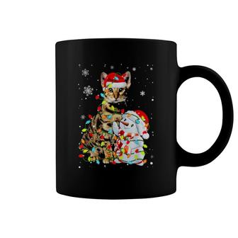 Cute Savannah Santa Hat Christmas Light Xmas Coffee Mug | Mazezy