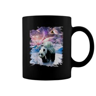 Cute Sloth Riding Panda In Galaxy Space Coffee Mug | Mazezy
