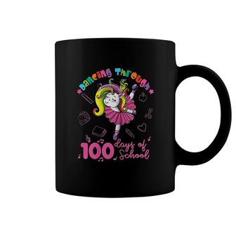 Cute Unicorn Ballerina 100 Days Of School Coffee Mug | Mazezy