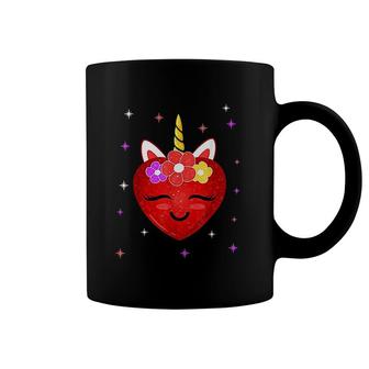 Cute Unicorn Heart Valentines Day Coffee Mug | Mazezy
