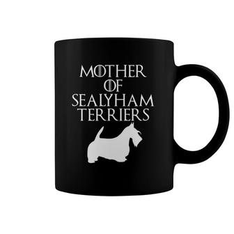 Cute White Mother Of Sealyham Terriers Coffee Mug | Mazezy