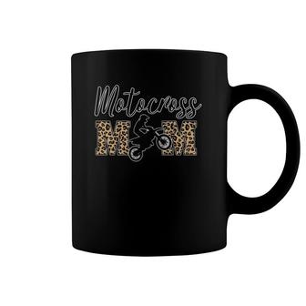Cute Women's Motocross Moto Mom Leopard Cheetah Print Coffee Mug | Mazezy AU