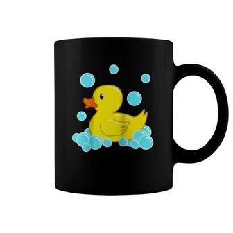 Cute Yellow Duck Duckie Bath Toys Rubber Ducky Raglan Baseball Tee Coffee Mug | Mazezy CA