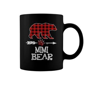 Cutest Dark Red Pleid Xmas Pajama Family Great Mimi Bear  Coffee Mug