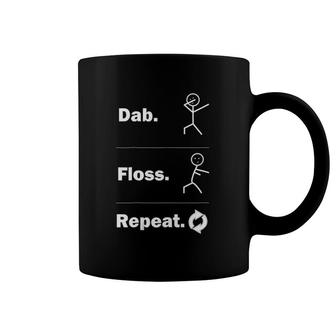 Dabbing- Dab Floss Repeat Dance Stick Figure Coffee Mug | Mazezy