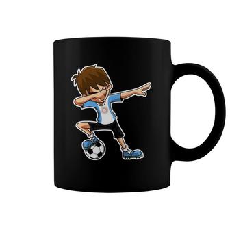 Dabbing Soccer Argentina Jersey Dab Kids Boys Coffee Mug | Mazezy