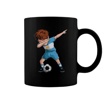 Dabbing Soccer Boy Argentina Jersey Argentinian Football Coffee Mug | Mazezy