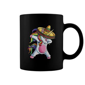 Dabbing Unicorn Cinco De Mayo Gift Mexican Coffee Mug | Mazezy