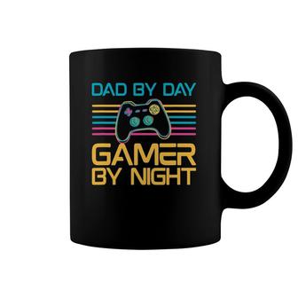 Dad By Day Gamer By Night Video Games Lover Gamer Dad Coffee Mug | Mazezy