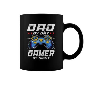 Dad By Day Gamer By Night Video Games Player Daddy Coffee Mug | Mazezy
