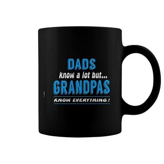 Dad Know A Lot But Grandpas Know Everything Funny Humor Dt Adult Coffee Mug - Thegiftio UK