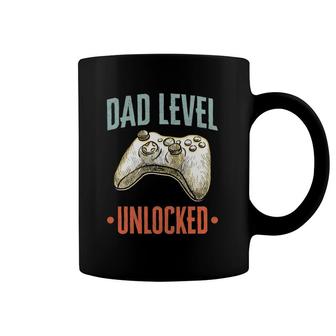 Dad Level Unlocked Funny Pregnancy Announcement Father Gamer Coffee Mug | Mazezy