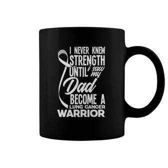 Dad Lung Cancer Warrior Son Daughter Of Lung Cancer Warrior Coffee Mug | Mazezy