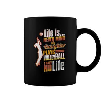 Dad Mom Daughter Volleyball Volleyball Parent Coffee Mug | Mazezy UK