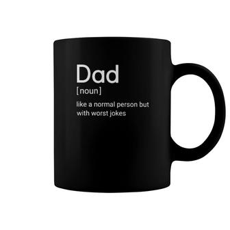 Dad Noun Like A Normal Person But With Worst Jokes Coffee Mug | Mazezy
