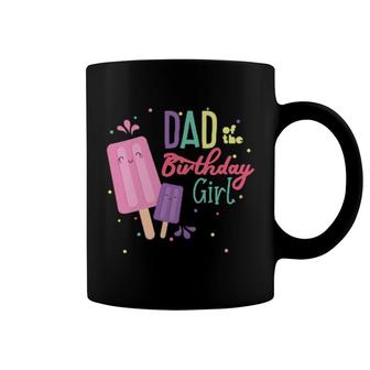 Dad Of The Birthday Girl Ice Cream Theme Matching Family Coffee Mug | Mazezy