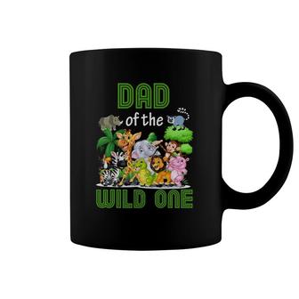 Dad Of The Wild One Zoo Birthday Safari Jungle Animals Coffee Mug | Mazezy