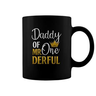 Daddy Of Mr Onederful 1st Birthday Fathers Day First Daddy Coffee Mug - Seseable
